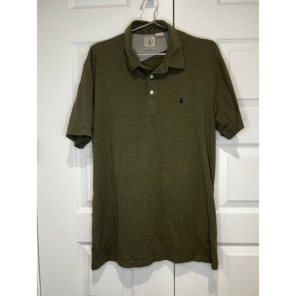 Mens Volcom Polo Shirt XL Olive Green - Picture 1 of 5